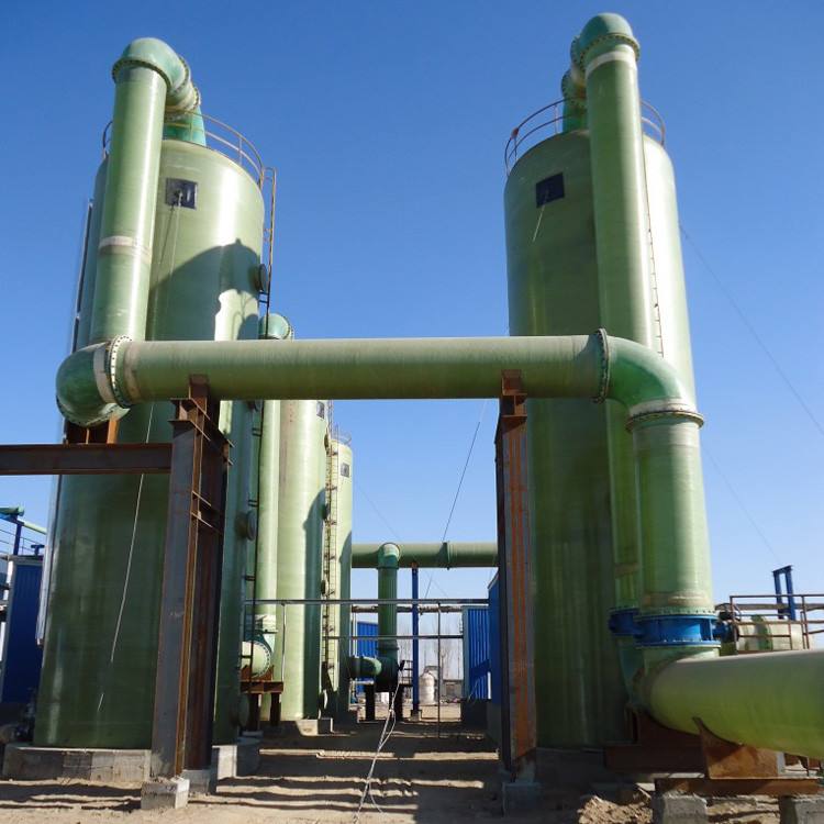 煙氣脫硫塔安裝現場