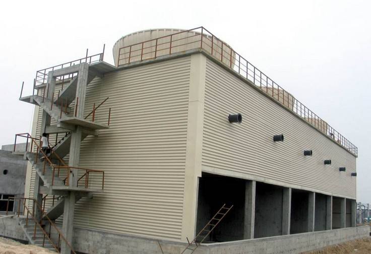 混凝土結構冷卻塔施工現場圖